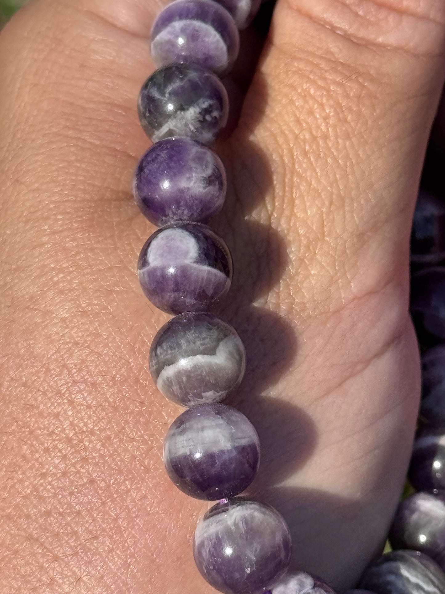 Chevron amethyst bracelet