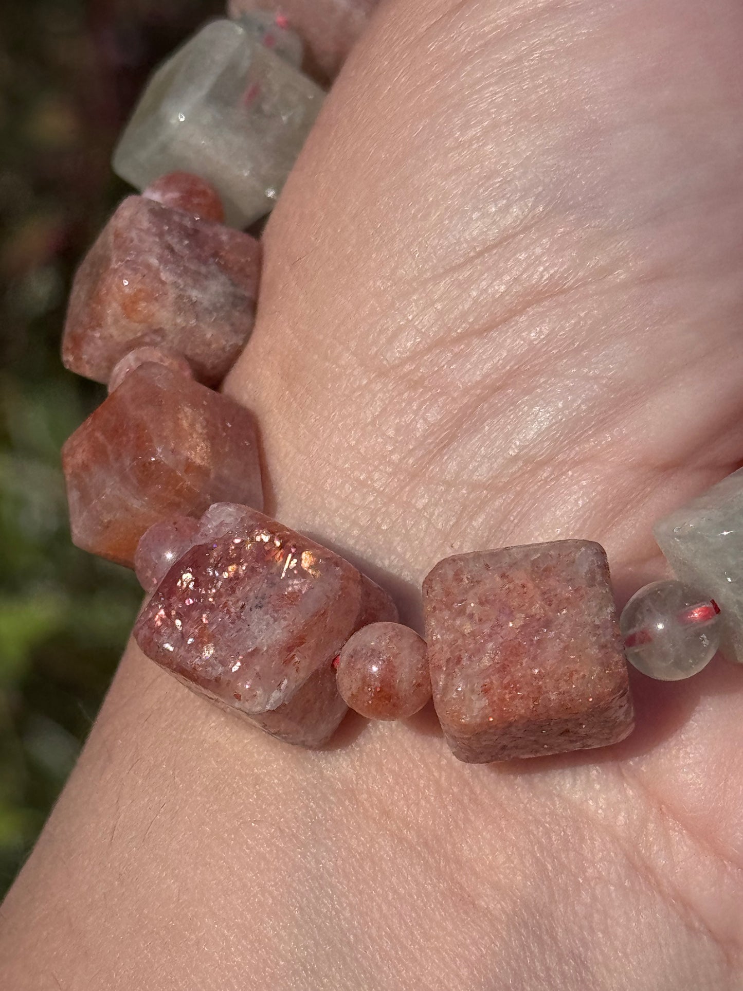 Arusha sunstone cube bracelet