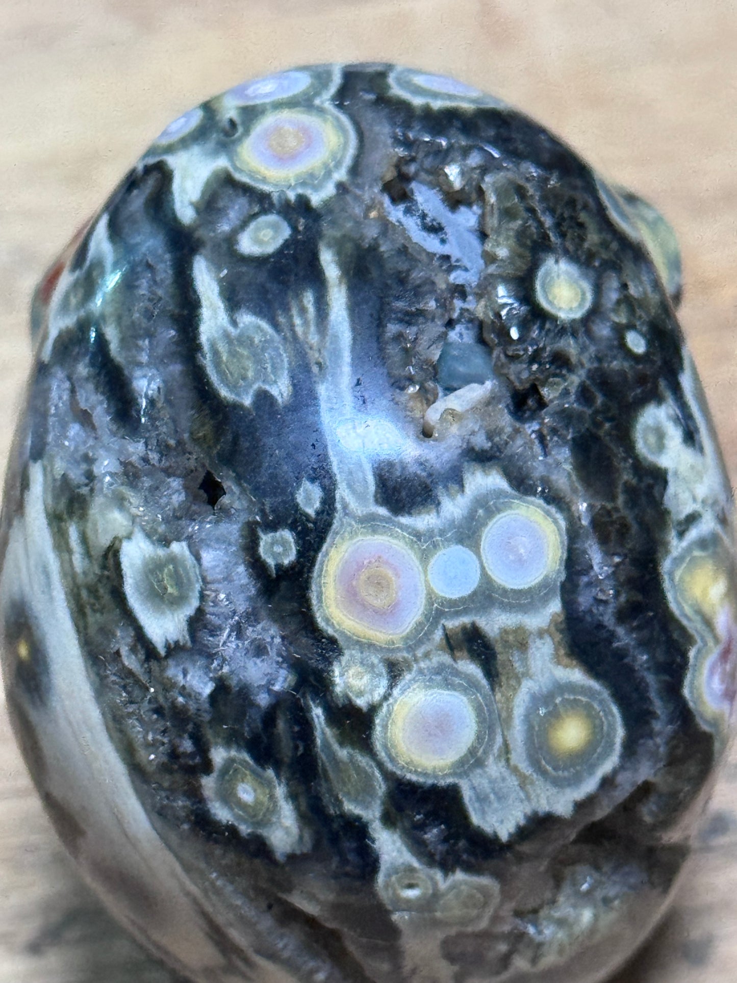 Ocean Jasper skull ￼