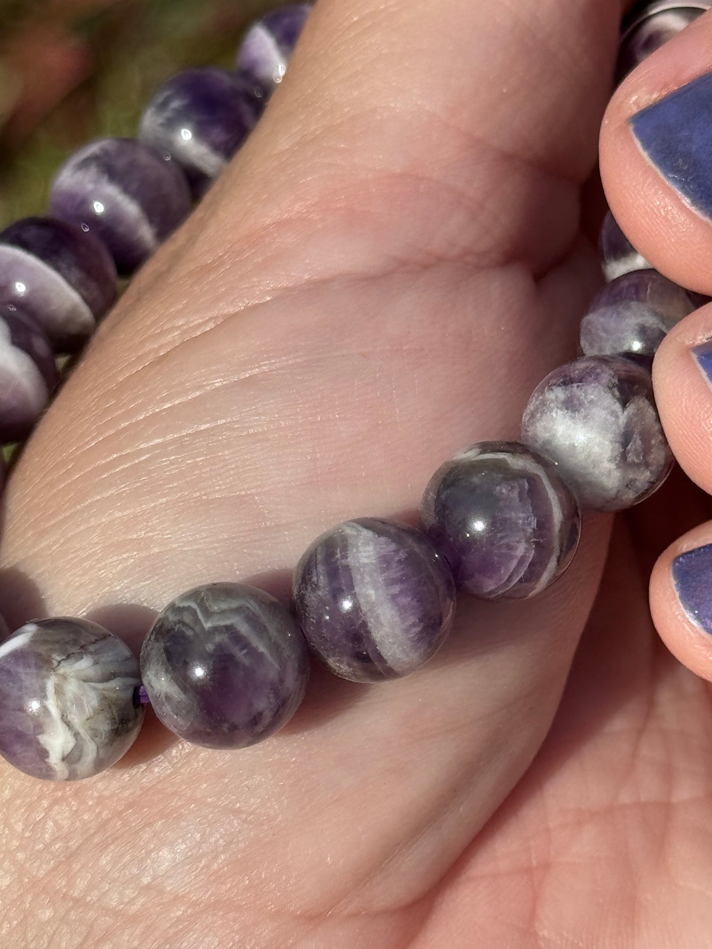 Chevron amethyst bracelet