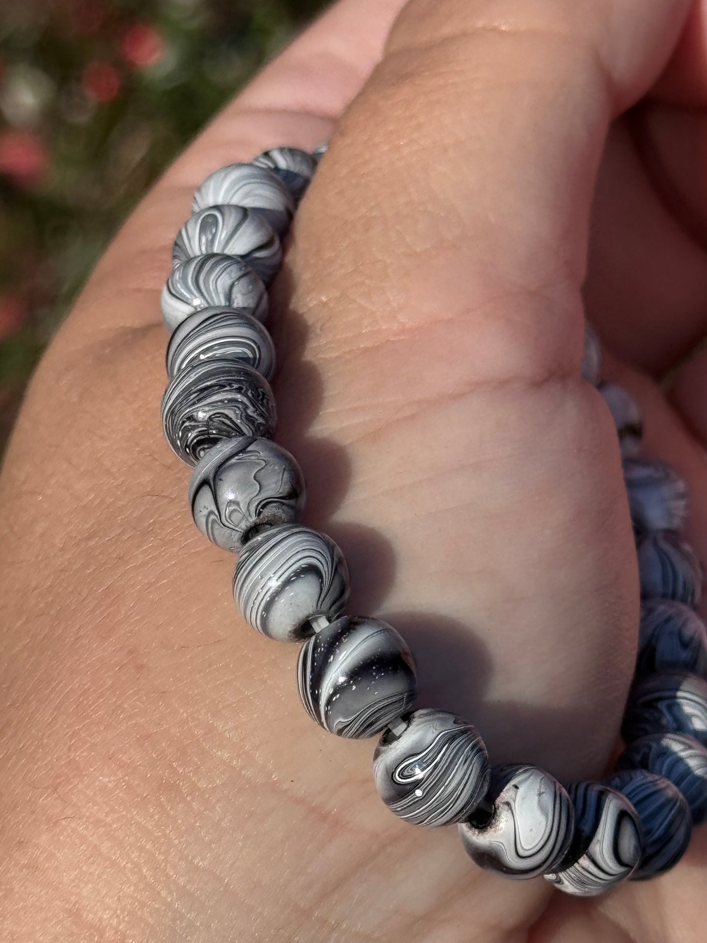 Dipped hematite bracelet