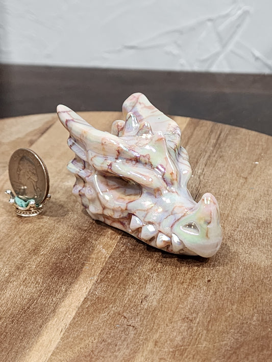 Aura red vein jasper dragon head