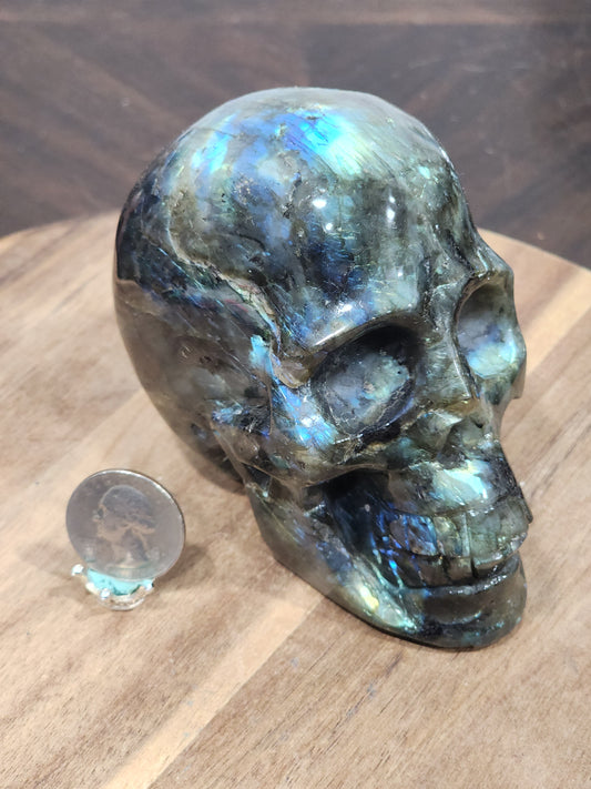 Labradorite skull